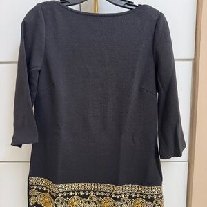 St. John’s Couture Top with gold embellishments on bottom